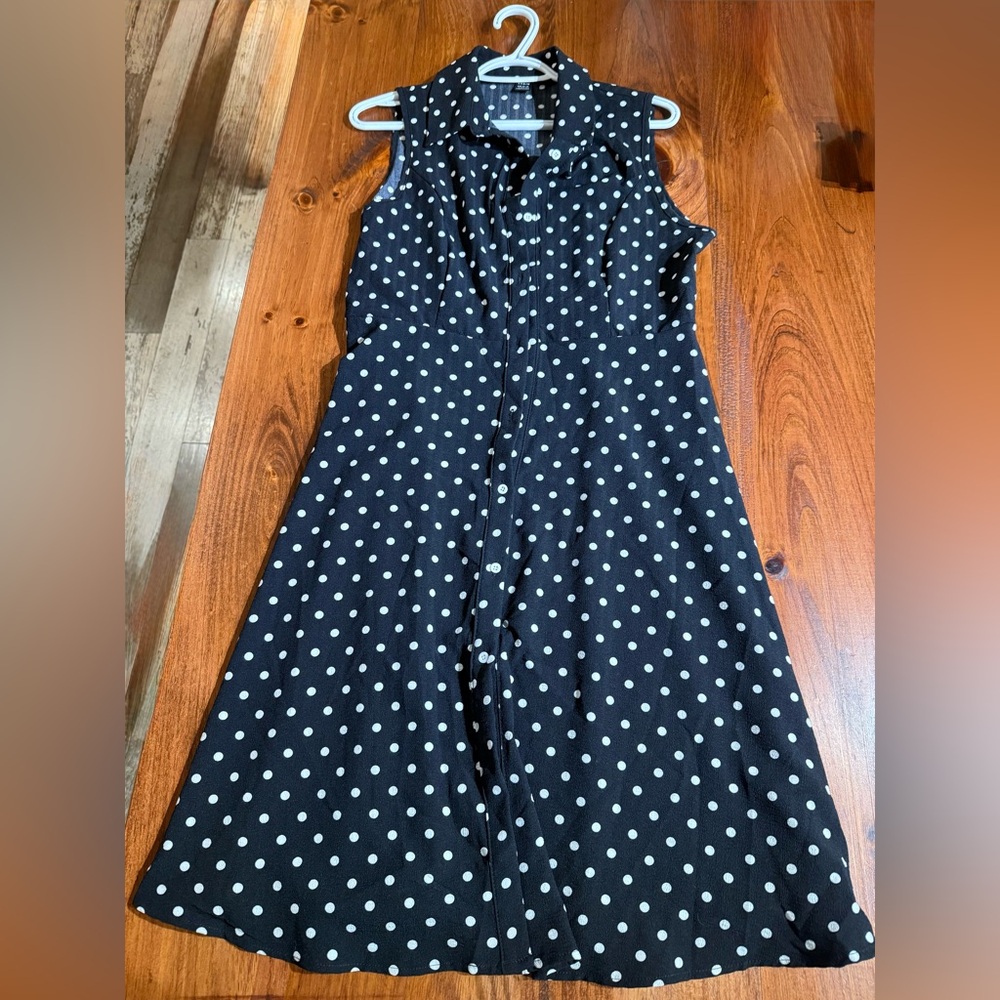 SHEIN Black and White Polka Dot Dress
NWOT